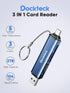 dockteck 5G USB3.0 3-Slot SD/SDHC/SDXC/MMC, SD Card Reader Adapter, Super Speed SD/TF Card Reader, USB A/C to SD/Micro