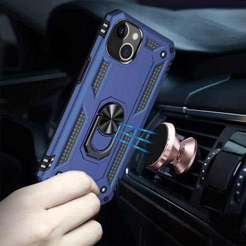 Aozuoton Military Grade Shockproof Phone Case for iPhone 13, Blue