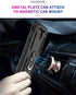 TJS Phone Case for Samsung Galaxy J7, Blue Metal Ring Magnetic Support Protector Cover