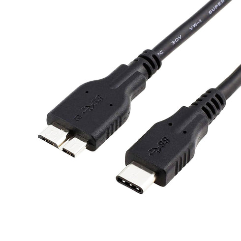 QCEs External Hard Drive Cable to USB C - 3.3FT for WD My Passport, Compatible with iPhone, MacBook, PC