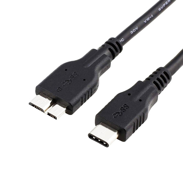 QCEs External Hard Drive Cable to USB C - 3.3FT for WD My Passport, Compatible with iPhone, MacBook, PC