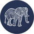 Navy Blue Elephant Mandala Floral Flower Design PopSockets Swappable PopGrip