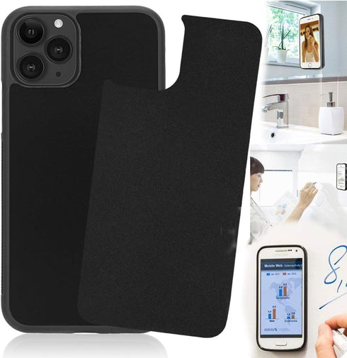 Anti Gravity Phone Case for iPhone 11 Pro, Sticky Selfie Suction Black 5.8 inch Magic Nano Pluto Case