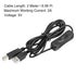 2 MECCANIXITY USB Printer Cable with ON/Off Switch Meter Male to USB B/M Extension Cord for Printers Scanner Copier