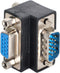 CY Adapter 90 Degree Up Angled VGA - Male to Female Extension Adapter for Monitor and Projector