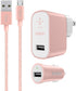 Belkin Mixit Metallic 2.4A Wall and Car Charger Bundle with 4-Foot Micro USB Cable for Android Phones - Rose Gold