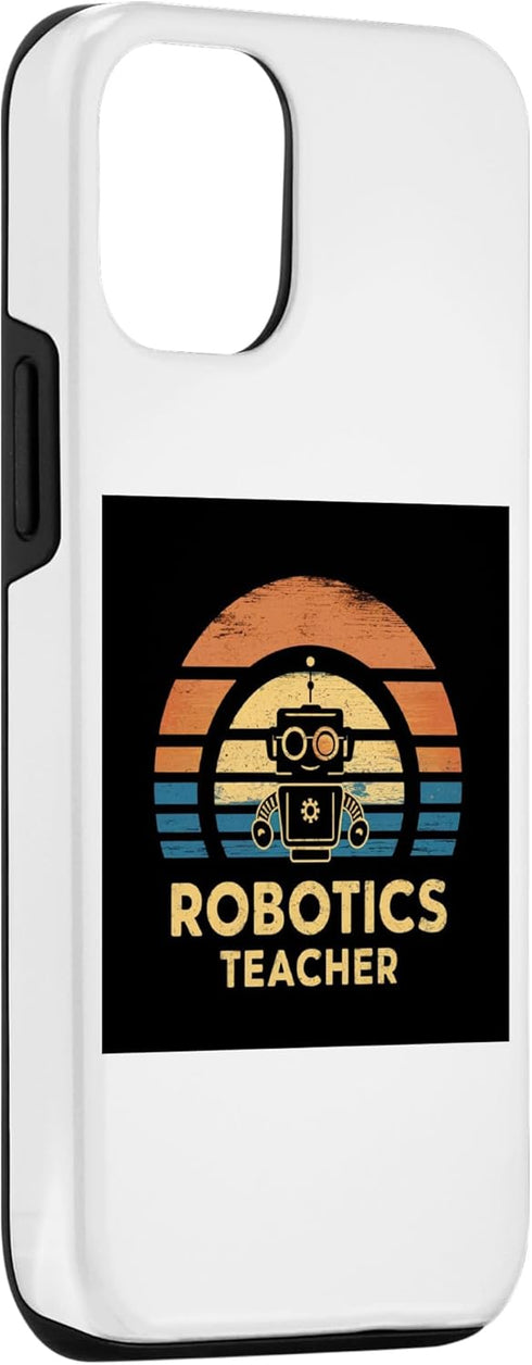 iPhone 14 Robotics Teacher Case - Vintage Cute Robot Stem School Tee