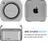 IFCASE Aluminum Under Desk Stand Mount for Mac Studio M2 M1 Max, Ultra with Anti-Scratch Pad (Silver)