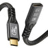 20Gbps USB C 3.2 Extension Cable, Type-C Male to Female Extender for Ultra HD 4K@60Hz 240W Charging