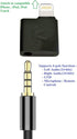 iAudioL (Black) 24-bit Tiny Rigid Adapter for Lightning to 3.5mm Headphone Jack, iPhone/iPad/iPod Touch iOS 10+.