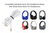 Solo 2 3 HD Replacement Headphone Audio Cable, Compatible with Beats by Dr. Dre Headphones Beats Solo Studio Detox Detox Pro Headphones 3.5mm Male to Male Audio Cable, Volume Control Remote-Talk 1.4M