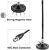 eifagur 27MHz Long Range Heavy Duty Magnetic Base Station Soft Whip CB Radio Antenna Kit for Cobra Midland Uniden Maxon
