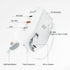 Budi 38W 3-Port USB Wall Charger, Multifunctional Built-in USB Cable Fast Charger for iPhone/Tablet/Samsung