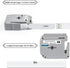 5P M-K231 M Tape MK231-731 12mm 1/2 Compatible with Brother M Label Maker, White/Color Label Tape