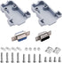 18Pack DB9 Connector Adapter Kit, 9 Pin D-SUB Male/Female Solder Cup Connectors, Lightweight Gray