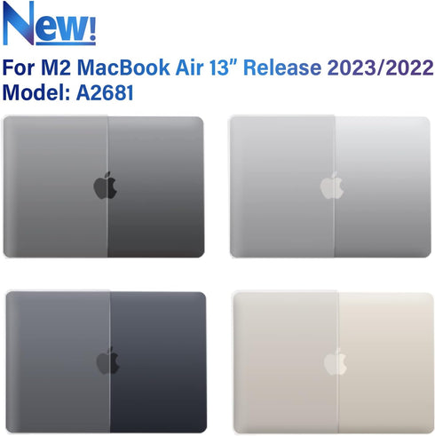 IBENZER Compatible with 2024 2023 2022 MacBook Air 13 inch Case - Hard Shell, Sleeve, Keyboard Cover, Type-C Adapter
