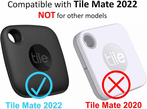 3 Pack Compatible with Tile Mate 2022 Case with Keychain, Flexible Silicone Anti-Scratch Shockproof Skin Cover Kit Compatible with Tile Mate 2022 Tracker (Black White Green)