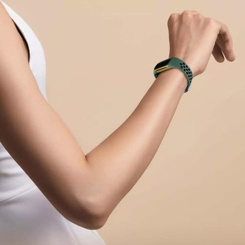 Maledan Compatible with Fitbit Charge 5 Bands/Charge 6 Bands, Soft Sport Wrist Strap for Men Women, Large, Gray
