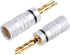 Hisocute 8 4mm Pcs Plated Copper BFA Banana Plug Adapter Wire Speaker Connectors Connector Dust Cap Cover Protector