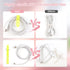Oligei 25 Pcs Silicone Cable Ties, Reusable Cord Wraps for Electrical Cords, Organizer for Earphone, Charger