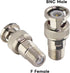 Boobrie F-Type to BNC Coax Adapter, 5 Pack BNC/F Female Coaxial Cable Connector for CCTV Camera and Satellite Scanner