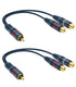 RCA Splitter 1 Male 2 Female 2 Pack, RCA Y Splitter Cable