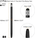 MECCANIXITY 2pcs Stylus Pens for Touch Screens with 4 Extra Tips Dual Rubber Tips Capacitive Stylus Universal Tablet Pen Sensitivity Precision, Black Silver