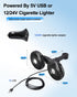 5V/ 12V /24V Dual Head Car Cooling Fans for Back Seat for Kids, Usb Car Backseat Headrest Fan for Baby Rear Facing, Car