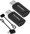 2 Pack USB-C Female to MicroUSB Male Charging Adapter, Compatible with Power Bank, Type-C Device
