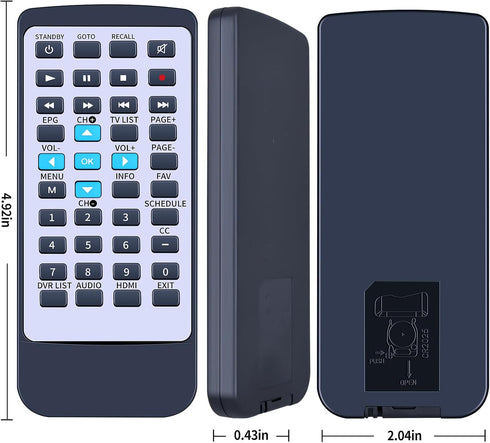 HZIME DTA880 (with Battery) New Replacement Remote Control Compatible for RCA Digital TV Converter Recorder
