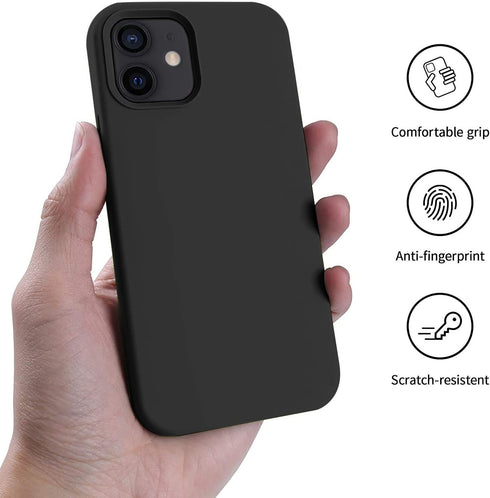 AOTESIER Compatible with iPhone 12 Case and iPhone 12 Pro Case 6.1 inch - Silky Touch Premium Soft Liquid Silicone