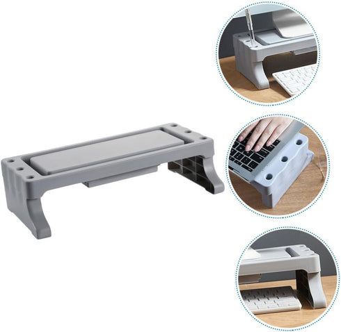 Desk Hutch Organizer for Home Office - Laptop Shelf & Storage