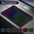Ultra-Slim Bluetooth Keyboard and Mouse - Portable Mini Wireless Keyboard Rechargeable 7-Color Backlit for iPad iPhone