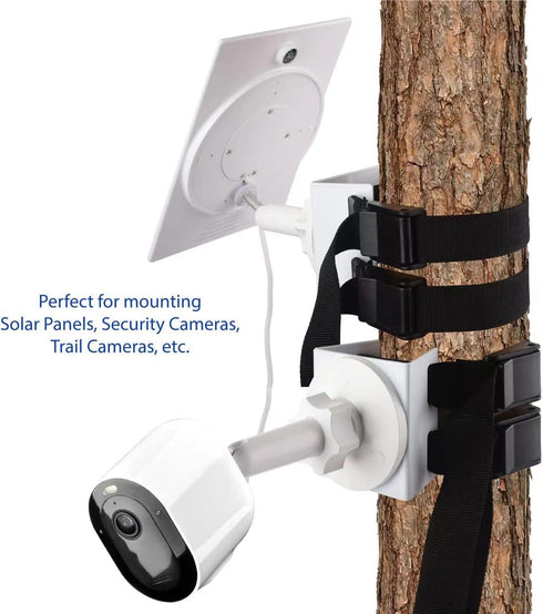 Outdoor Camera Mount Bracket for Security Cameras, 360° Rotating Adjustable Bracket with 2 Rings and Cords