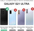 Dexnor Samsung Galaxy S21 Ultra Case - Built-in Screen Protector and Kickstand, Heavy Duty Protection, Purple