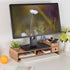 Wooden Monitor Laptop Stand, Modern Desk Storage Organizer for PC Computer, Neck Protector Office Desk Rack Shelf