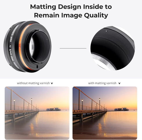 K&F Concept M42-M4/3 IV Lens Mount Adapter - Manual Focus Compatible with M42 Lens and Micro Four Thirds Camera