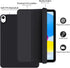 iPad 10th Generation Case, Auto Wake & Sleep Cover, Slim Trifold Stand TPU Back Shell for 10.9 inch Black