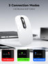 ASLDPUO 5.0/4.0 2.4G Wireless Bluetooth Mouse, Bluetooth & Tri-Mode, Type-C Rechargeable with LED Screen Display
