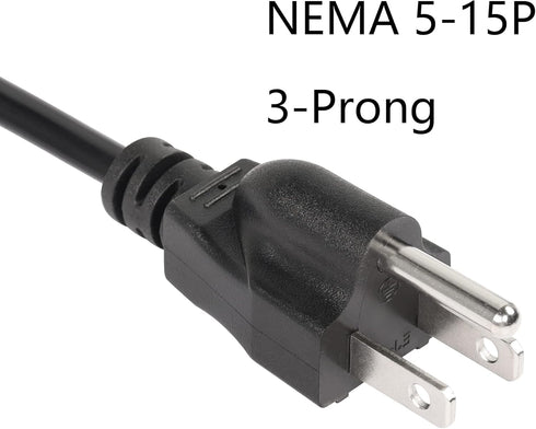 CERRXIAN 4.92FT 18AWG 3 5-15P 90 320 C13 10A/125V, Left Angle Prong Computer Power Cord, NEMA to Degree IEC Monitor TV