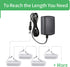 Security-01 33FT 10M 5.5mm 2.1mm, 12V/24VPower (Pack 2) DC Power Extension Cable x Extension Cord for CCTV Security