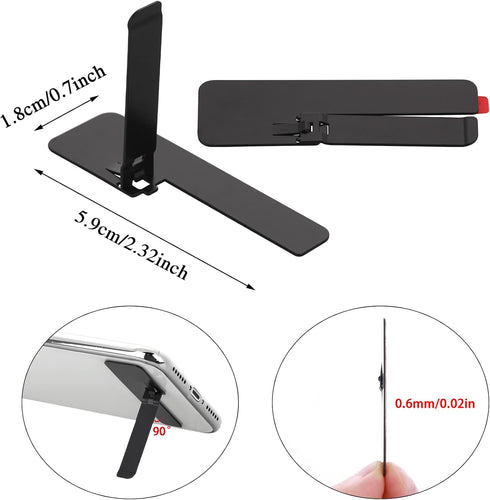 TIESOME 2 Pcs Ultra-Thin Invisible Kickstand, Adjustable Vertical and Horizontal Placement Stand, Metal Case Compatible