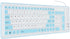 Foldable Silicone Keyboard - USB Wired 103 Keys Waterproof Rollup Keyboard, Soft Touch for PC, Laptop, Notebook (Blue)