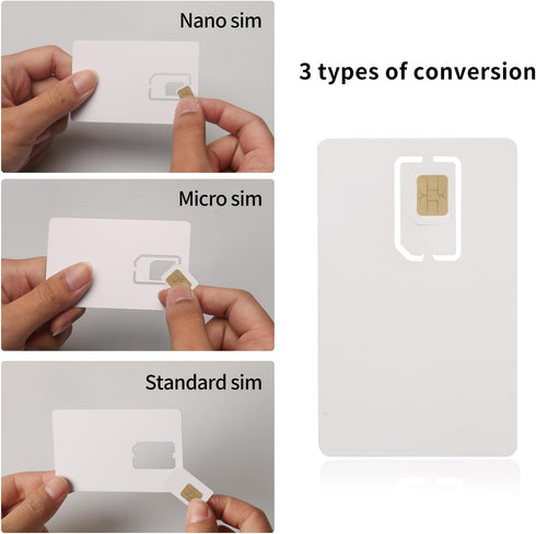 PinQiongZhe 2pcs SIM Card Adapter Nano/Micro/Mini Card Converter Recovery Card Holder