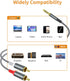 RCA to 3.5mm AUX Cable, 6.6 Feet 3.5 mm to RCA 2-Male Headphone Jack Adapter Splitter
