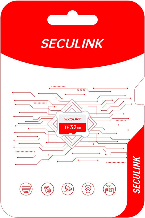 SECULINK TF Memory Card FAT32 Format Class 10 High Speed Reading/Writing 24/7 Recording