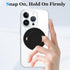 Compatible with MagSafe Phone Grip Socket, Magnetic Expanding Stand for iPhone Finger Holder - Black