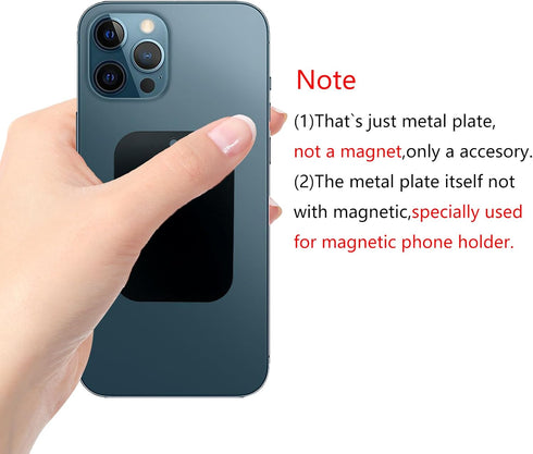 GDMINLO Plate4Pack 2 2 Mount Metal for Magnetic Car Mount Phone Holder with Full Adhesive for Phone Magnet, Rectangle