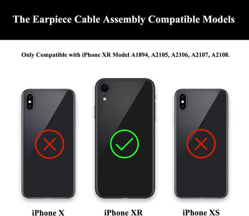 Earpiece Speaker Replacement for iPhone XR, Earspeaker Ear Piece Proximity Light Sensor Flex Cable with Repair Tools