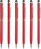 MECCANIXITY 6pcs Metal Stylus Pen, 2 in 1 Universal Retractable Ink Pen with Stylus Tips for All Touch Screen Devices,
